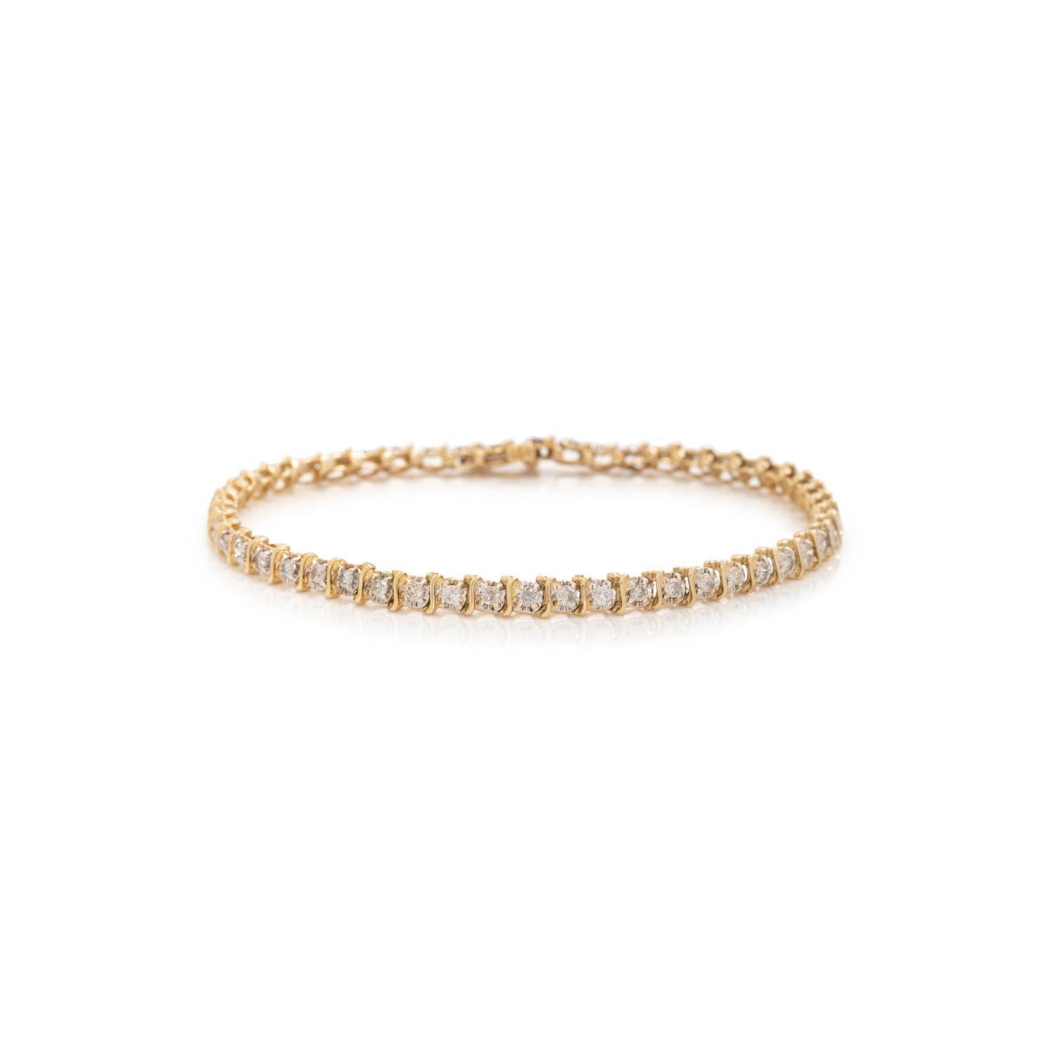 YELLOW GOLD AND DIAMOND BRACELET