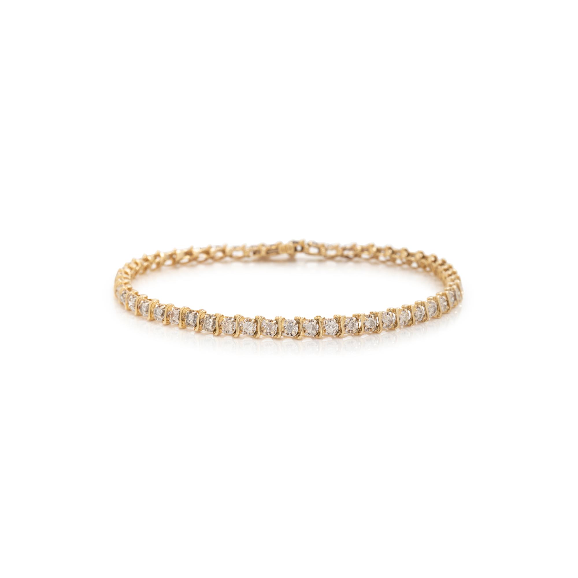 YELLOW GOLD AND DIAMOND BRACELET