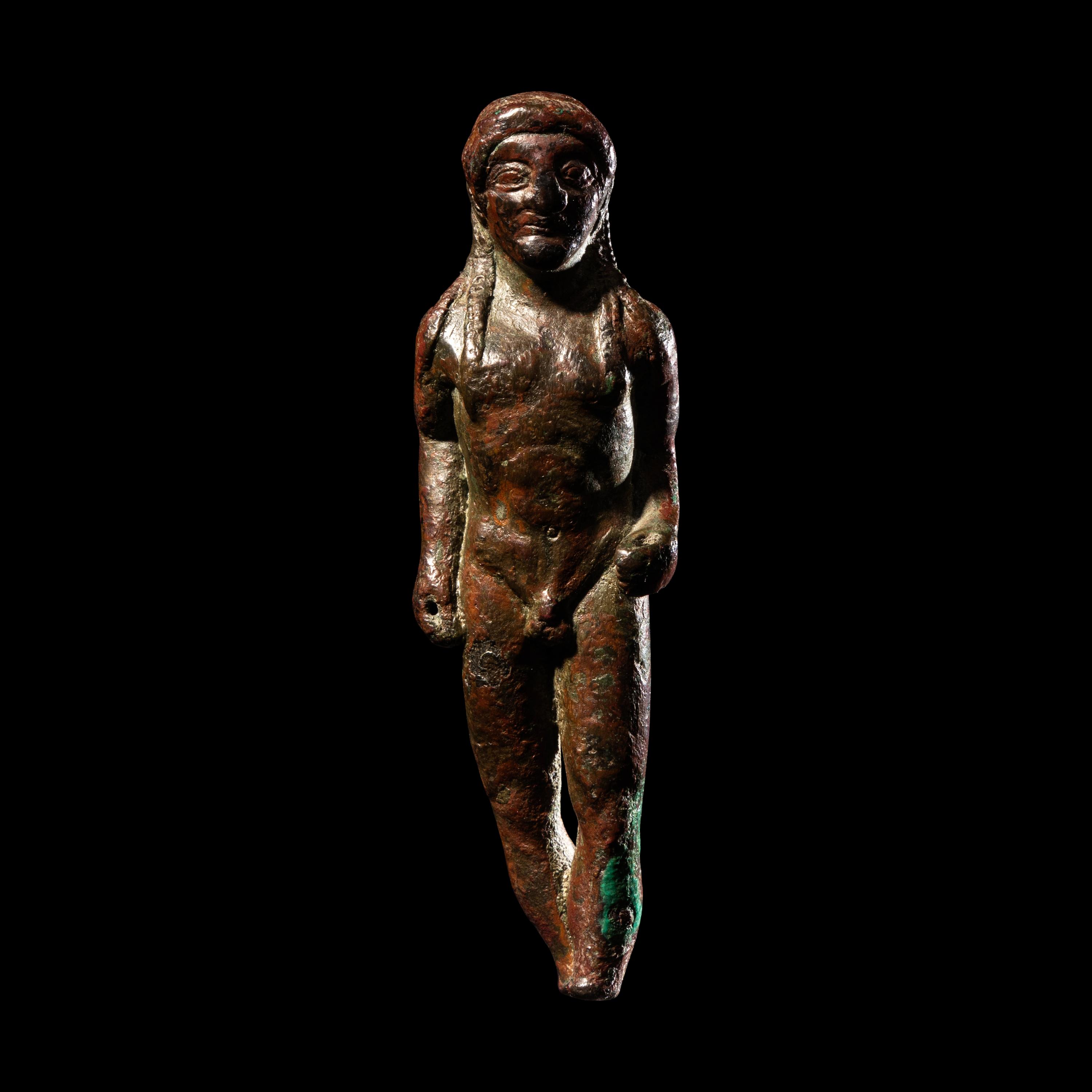 A Greek Bronze Kouros