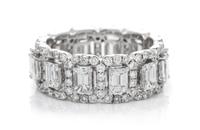 An 18 Karat White Gold and Diamond Eternity Band, 4.00 dwts.