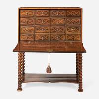 A Flemish Baroque bone-inlaid rosewood vargueno cabinet late 18th / early 19th century