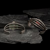 Navajo Silver and Turquoise Cuff Bracelets