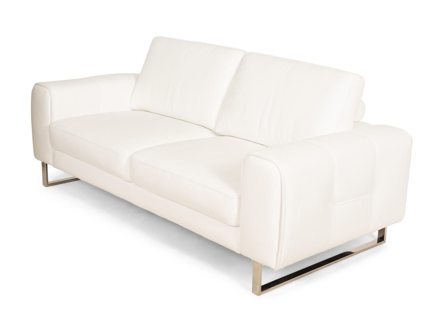 A Modernist Chrome and Leather Sofa