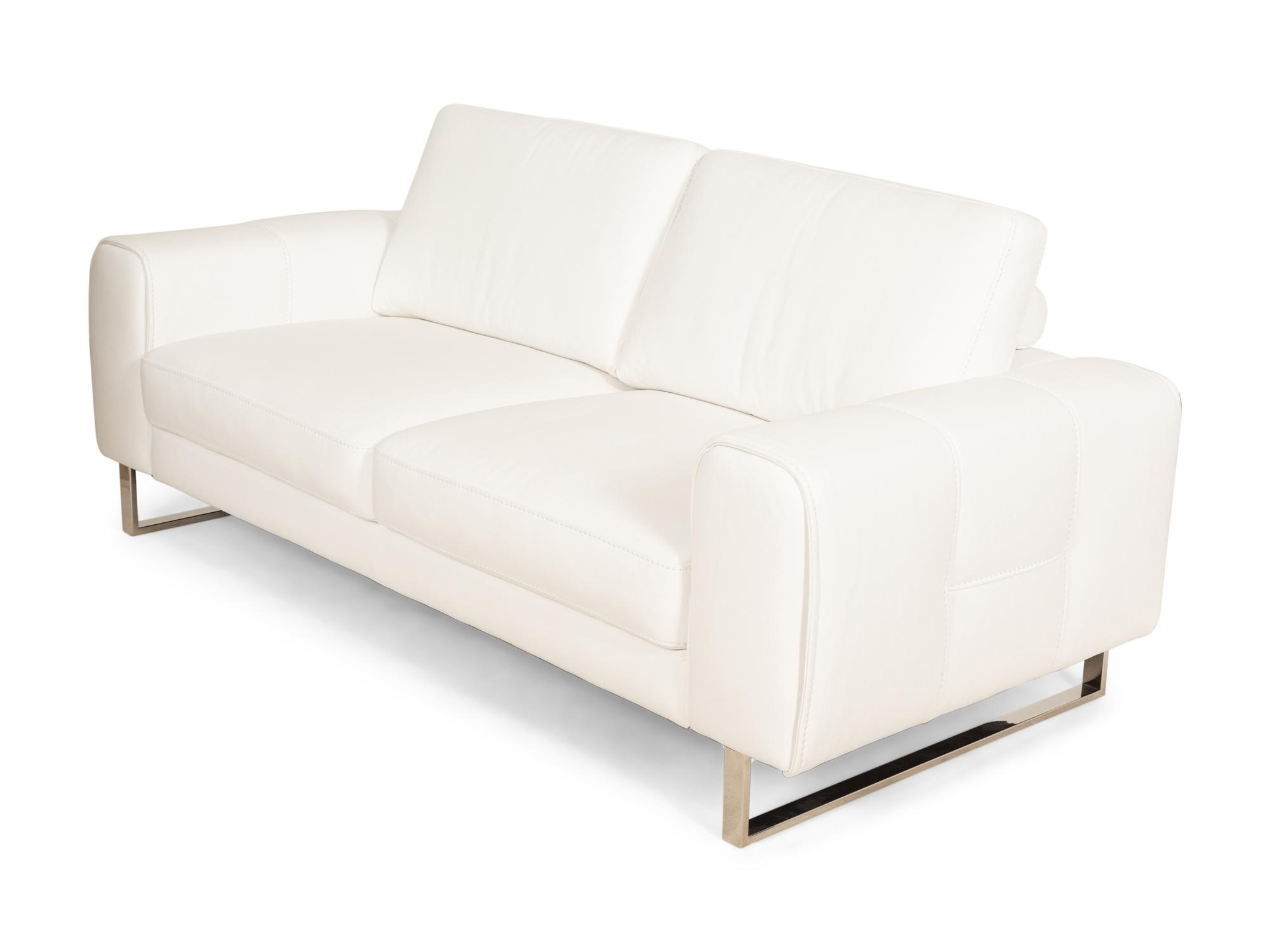 A Modernist Chrome and Leather Sofa