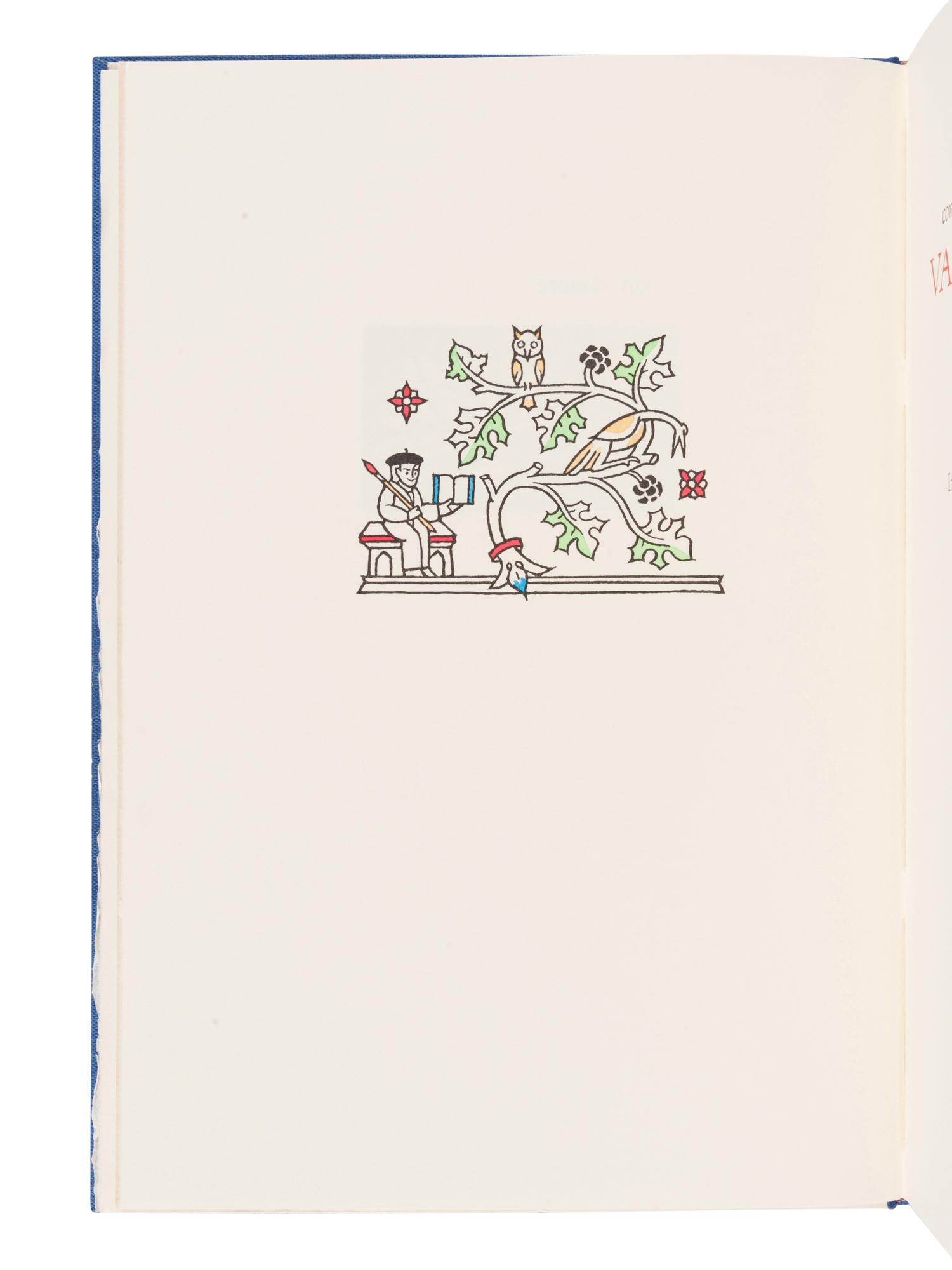 [VALENTI ANGELO]. LINDEN, James, editor. Con Amore Valenti Angelo: A Bibliography 1971-1982. San Francisco: Linden Editions, 1992.