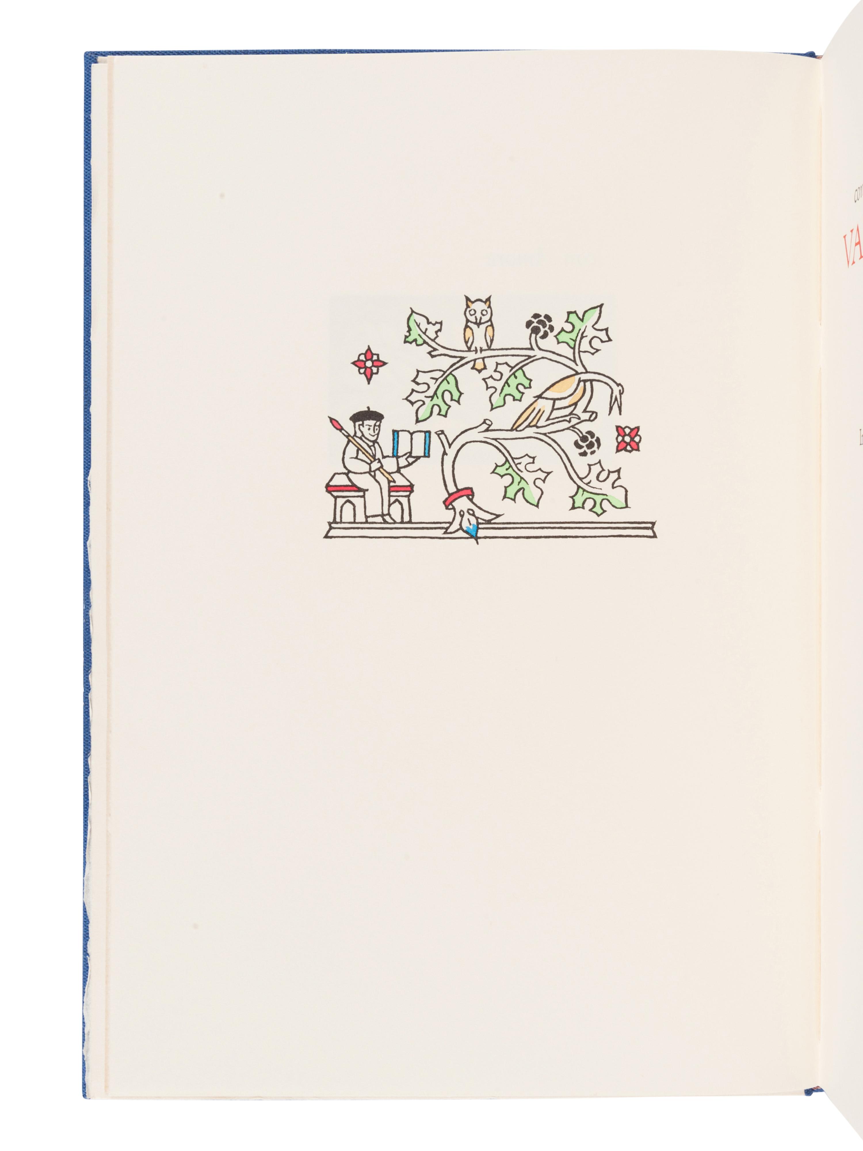 [VALENTI ANGELO]. LINDEN, James, editor. Con Amore Valenti Angelo: A Bibliography 1971-1982. San Francisco: Linden Editions, 1992.