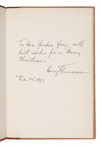 TRUMAN, Harry S. (1884-1972). Address of the President at the Opening of the Conference on the Japanese Peace Treaty. Washington: The White House, Christmas 1951.