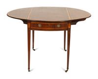A George III Satinwood Inlaid Mahogany Pembroke Table