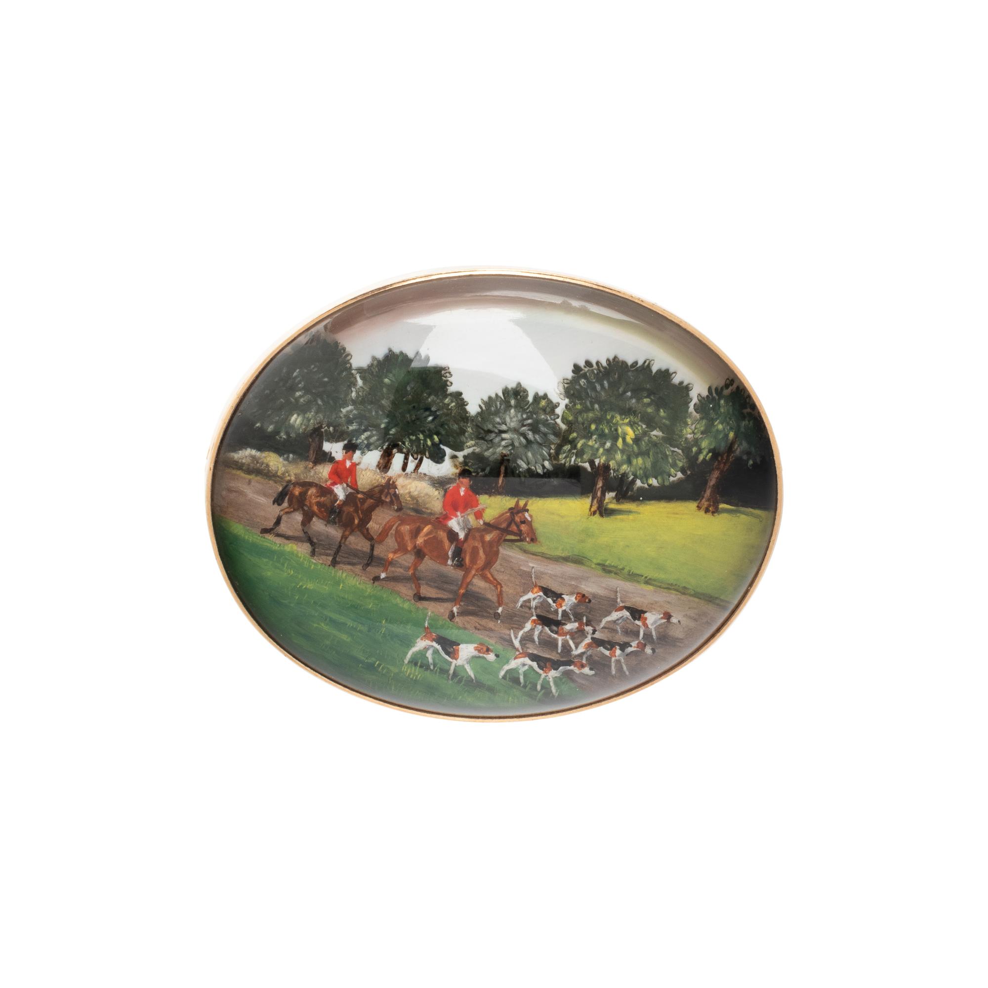 YELLOW GOLD, ESSEX CRYSTAL BROOCH
