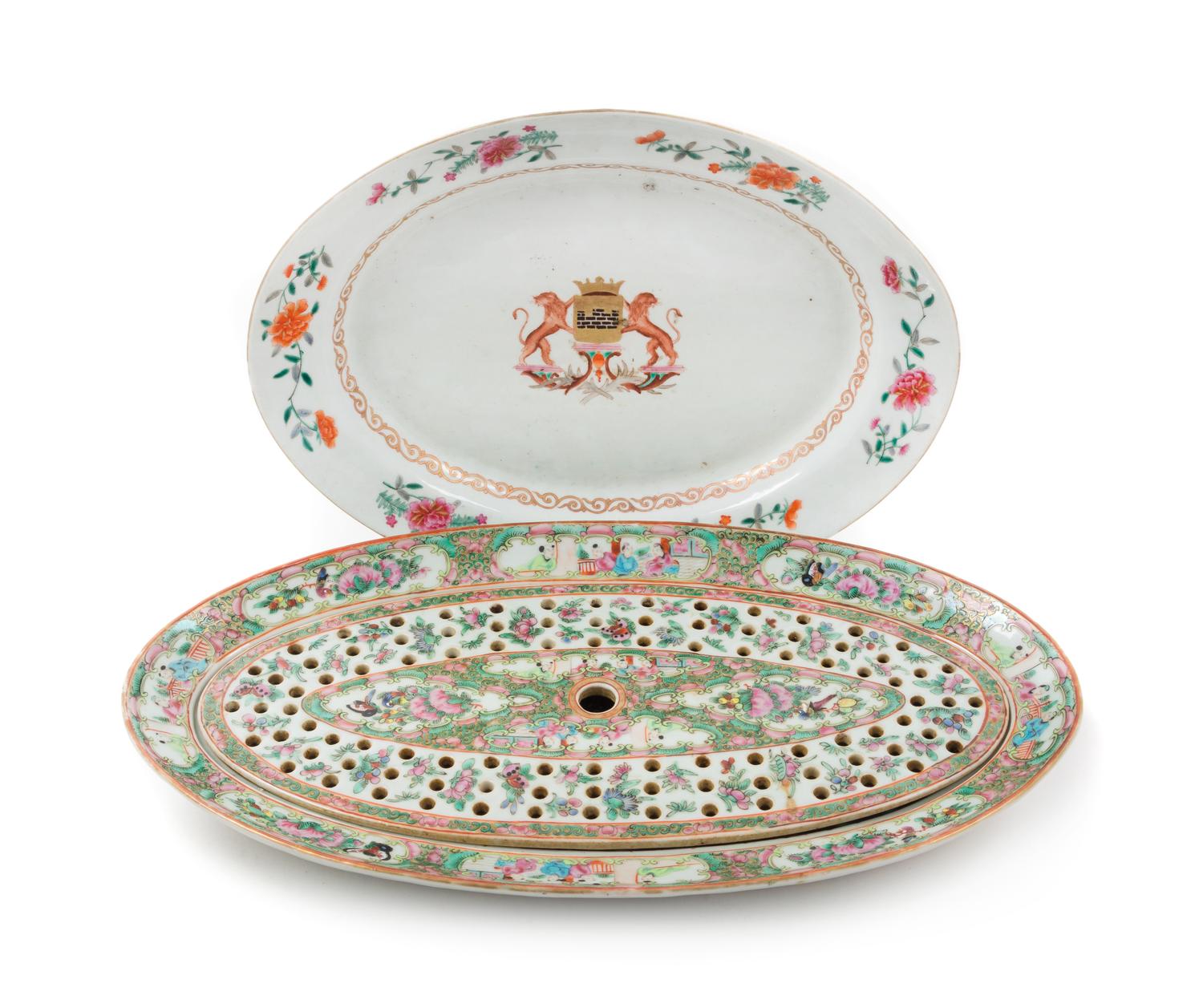 Two Chinese Export Famille Rose Porcelain Articles