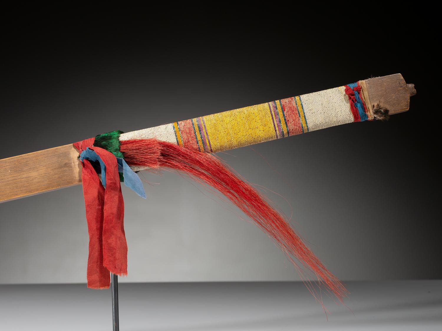 Sioux Quilled Pipe Stem, with Catlinite Bowl