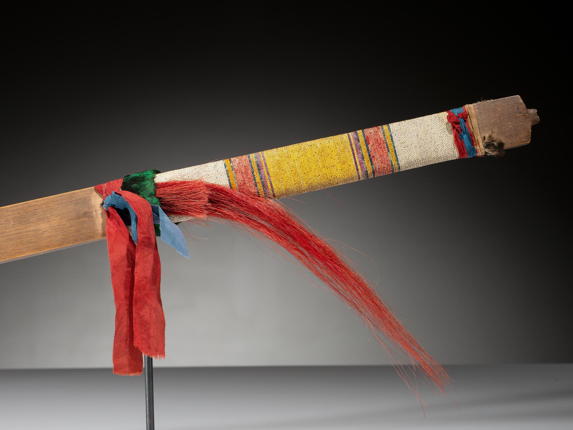 Sioux Quilled Pipe Stem, with Catlinite Bowl