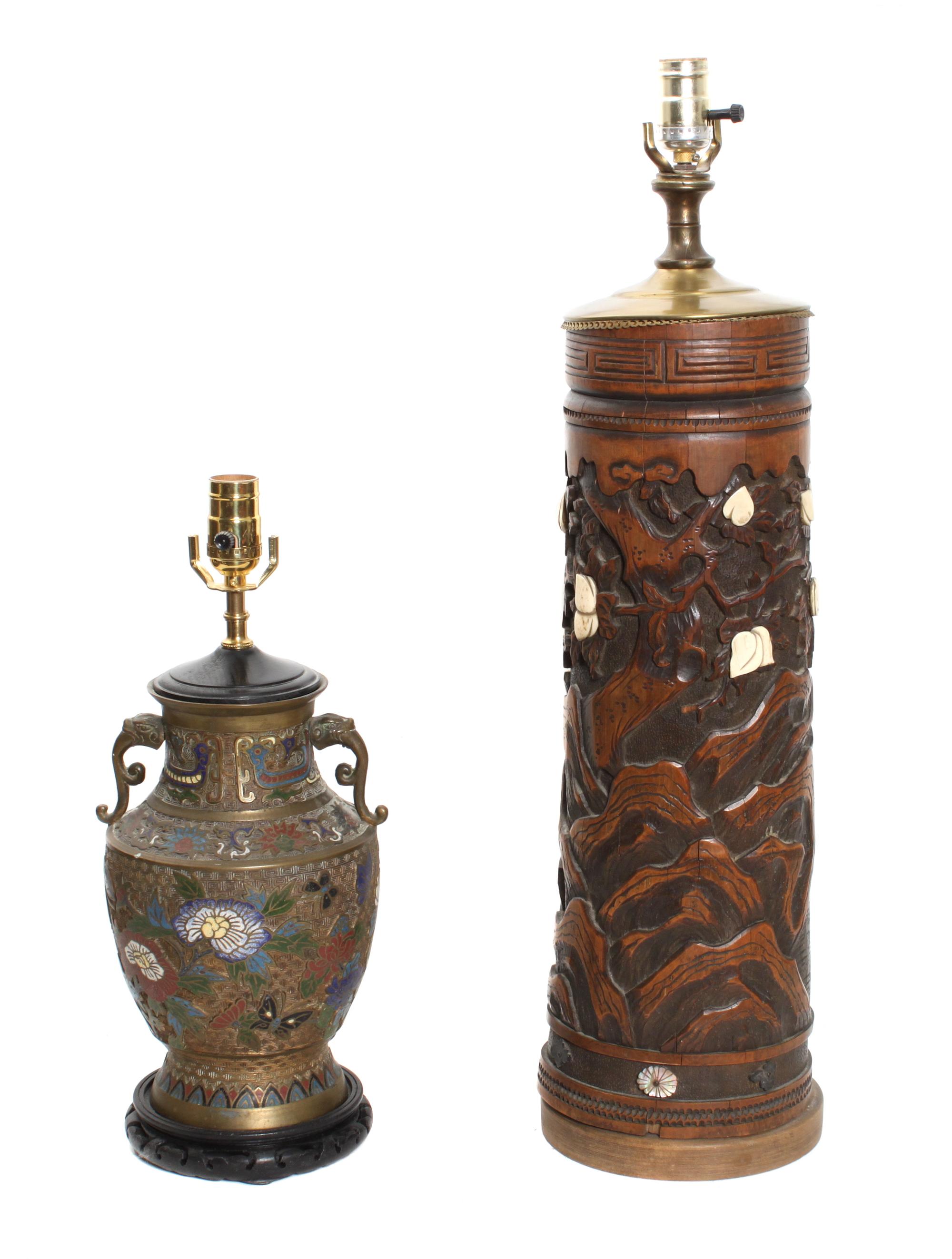 A Japanese Cloisonne Vase Height 21 inches