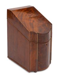 A George III Mahogany Cutlery Box
