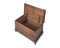 A Small Chippendale Walnut Blanket Chest Over Drawers