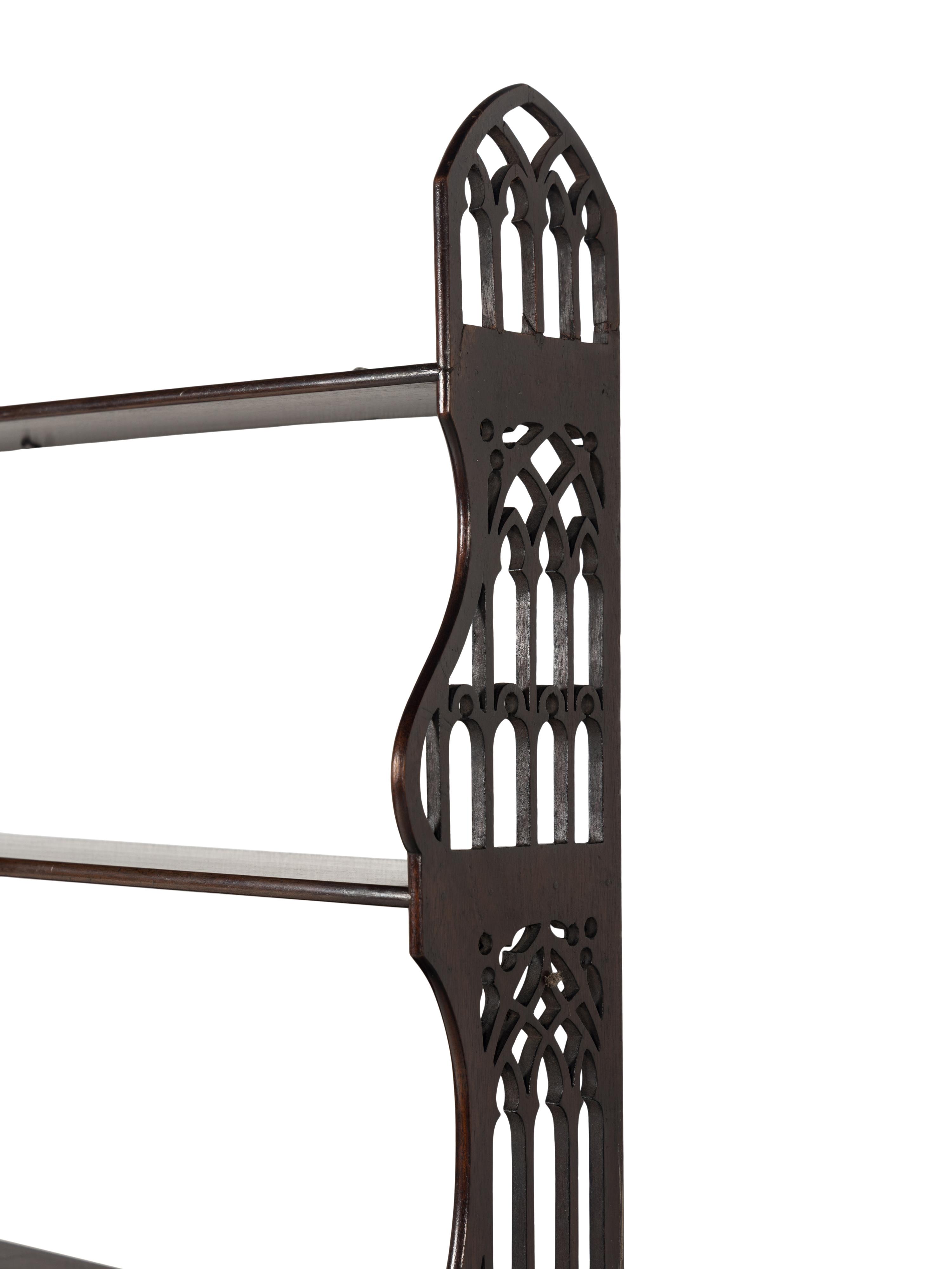 A George III Carved Mahogany Étagère