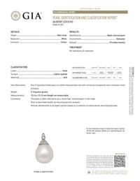 A 14K Yellow Gold, Baroque Pearl, and Gemstone Pendant, Cultured Saltwater Pearl, GIA Certified