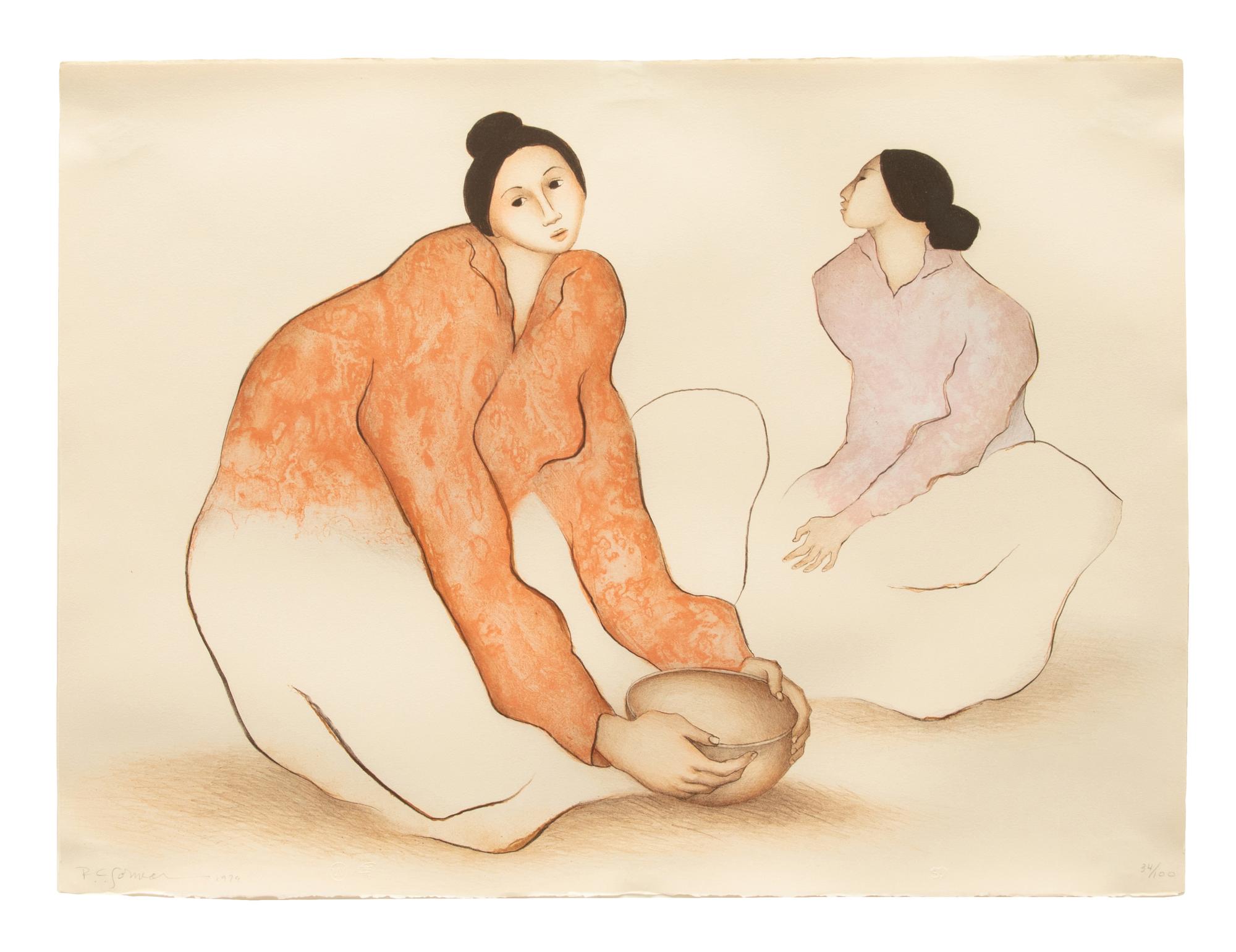 Two Works: Two Maidens, edition 34/100, Two Women and a Baby edition 131/200