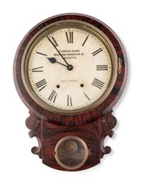 An American Grain Painted Wall Clock Made for the Indian Market