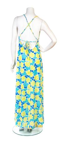A Lily Pulitzer Flower Print Halter Gown,