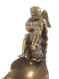 A Pair of Neoclassical Brass Ewers