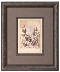 CHOATE, John N. (1848-1902), photographer. Cabinet card featuring Cheyenne Chiefs Man-on-the-Cloud and Mad Wolf. Carlisle, PA, ca 1880.