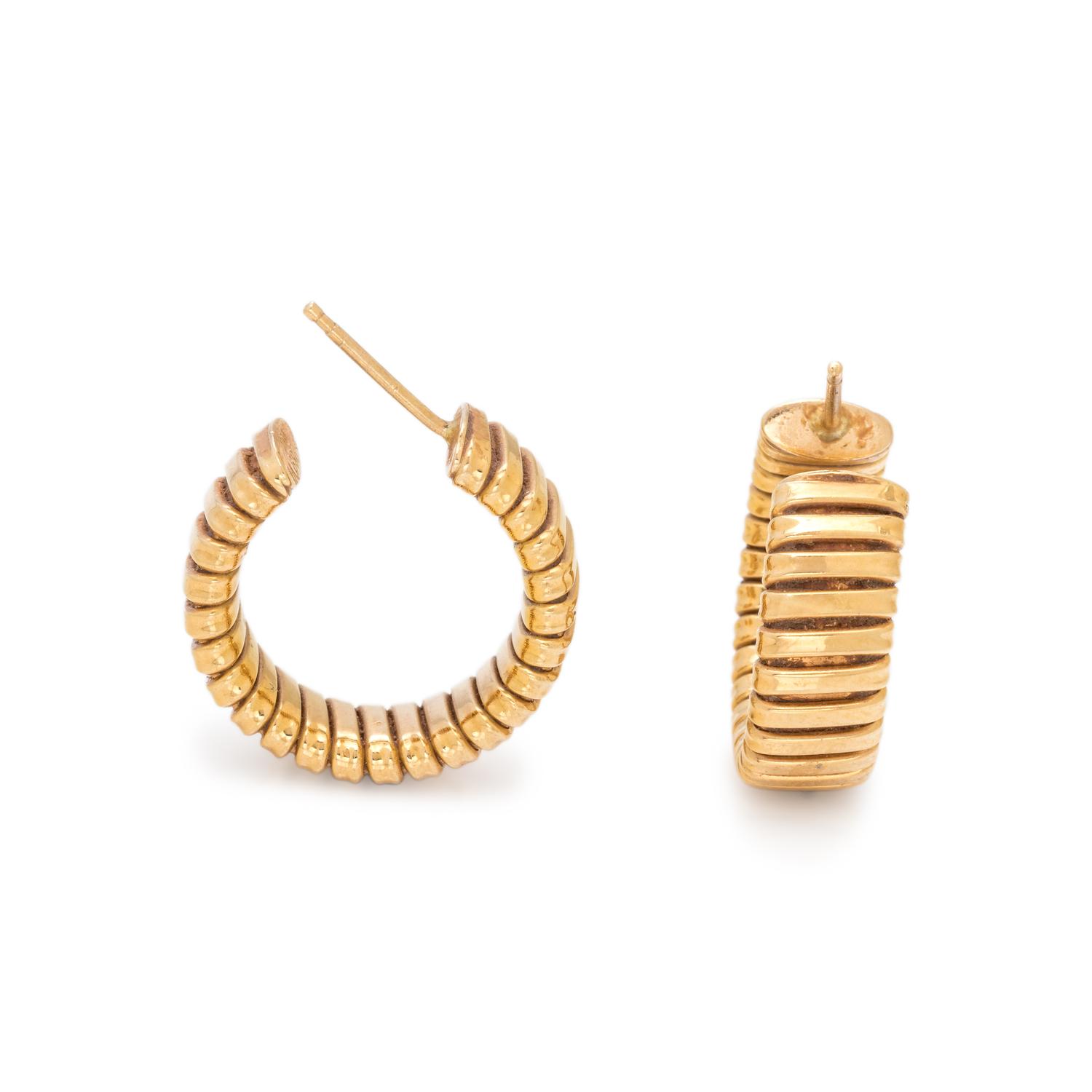 YELLOW GOLD HOOP EARRINGS