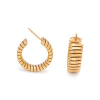 YELLOW GOLD HOOP EARRINGS