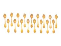 A Set of Twenty-One Gilt Metal Dessert Spoons