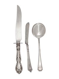 A Collection of Primarily American Silver Serving and Flatware Articles