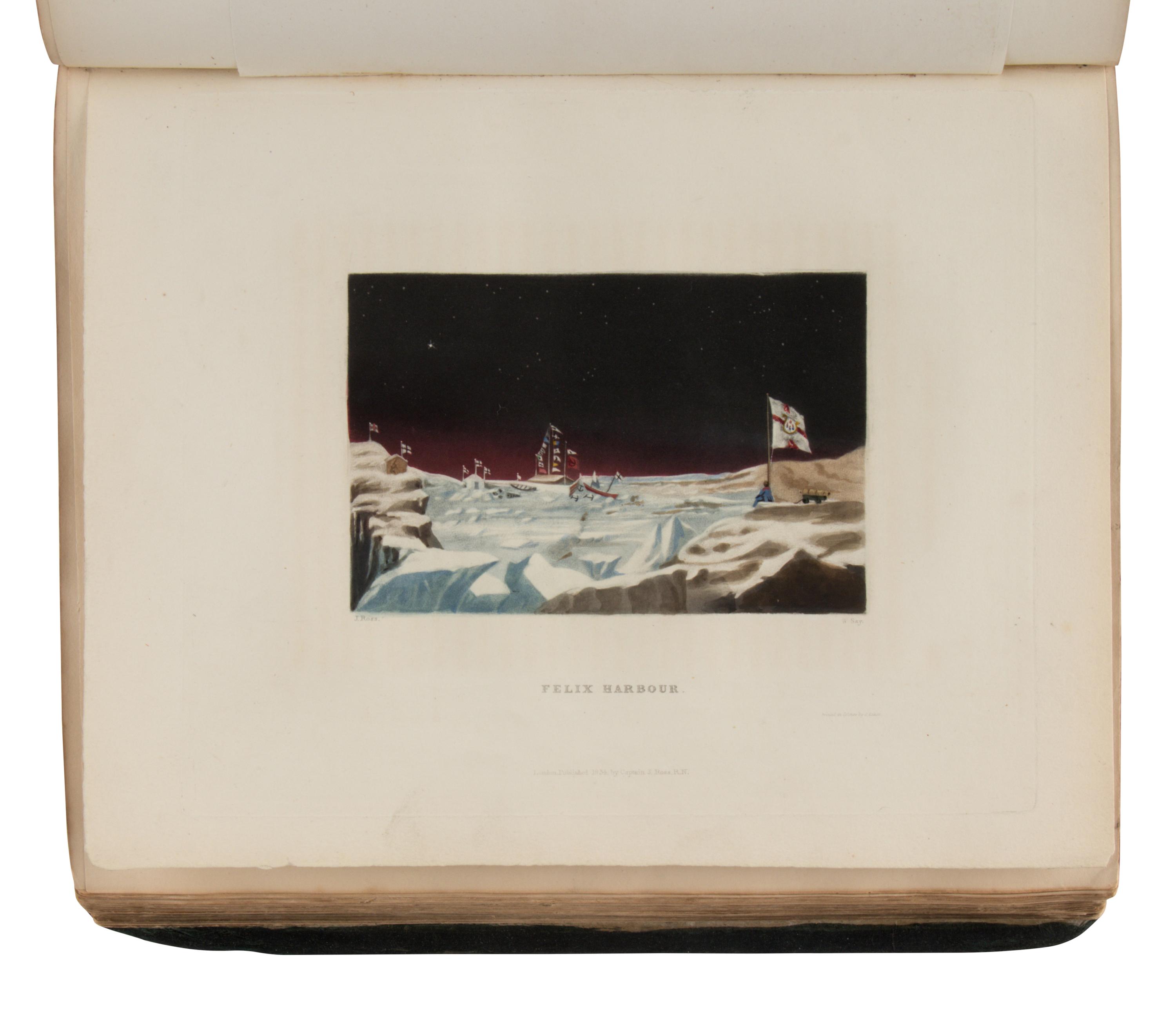 [TRAVEL & EXPLORATION]. ROSS, John (1777-1856) and James Clark ROSS (1800-1862). Narrative of a Second Voyage in Search of a North-West Passage, and of a Residence in the Arctic Regions During the Years 1829, 1830, 1831, 1832, 1833...Including the Reports of Commander, now Captain, James Clark Ross...and the Discovery of the Northern Magnetic Pole. London, A. W. Webster, 1835.