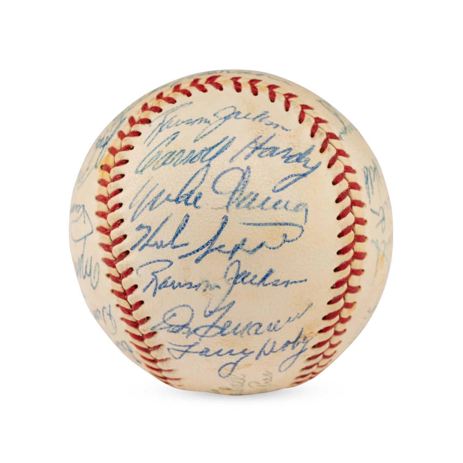 A 1959 Cleveland Indians Team Signed Autograph Baseball