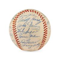A 1959 Cleveland Indians Team Signed Autograph Baseball