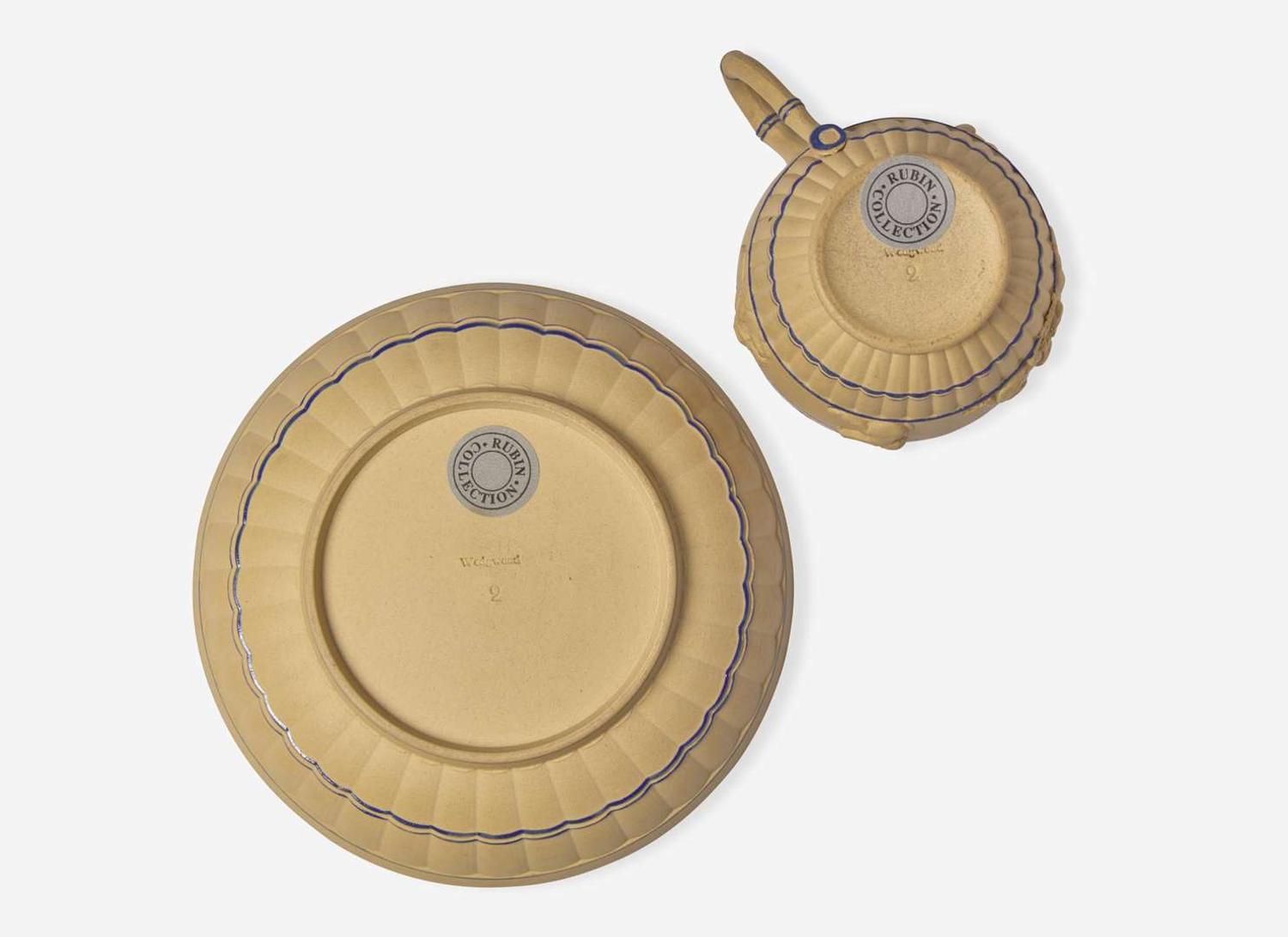 A Wedgwood Encaustic Decorated Caneware "Bacchanalian Boys" Cup and Saucer, UK, circa 1790