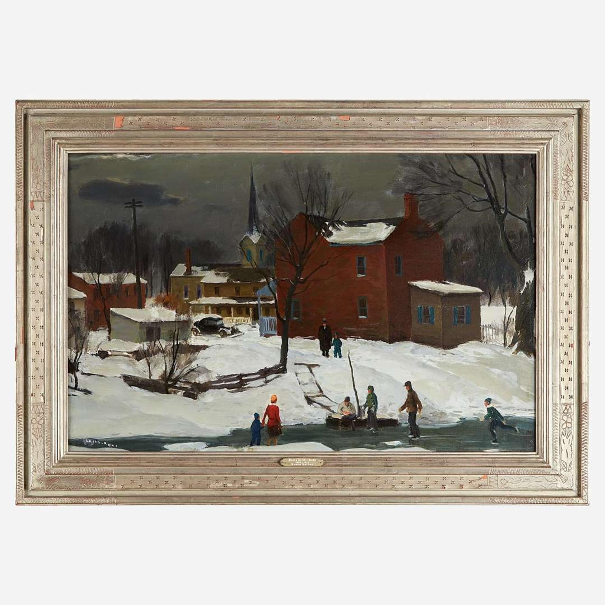 Harry Leith-Ross (American, 1886–1973) Ice Skating Party on the Delaware (Lewes Island)