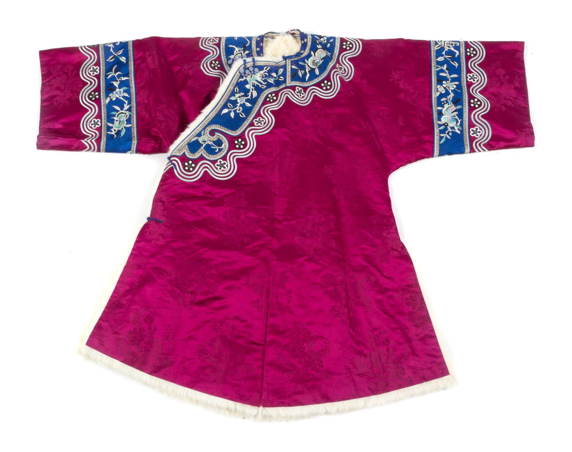 A Chinese Embroidered Silk Lady's Winter Coat — EARLY 20TH CENTURY
