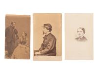 [CIVIL WAR]. A trio of CDV albums identified to the Heath, Higginson, and Shaw families of Massachusetts, highlighted by cartes de visite of Col. Robert Gould Shaw, 54th Massachusetts African American Infantry, his sisters, and other officers.