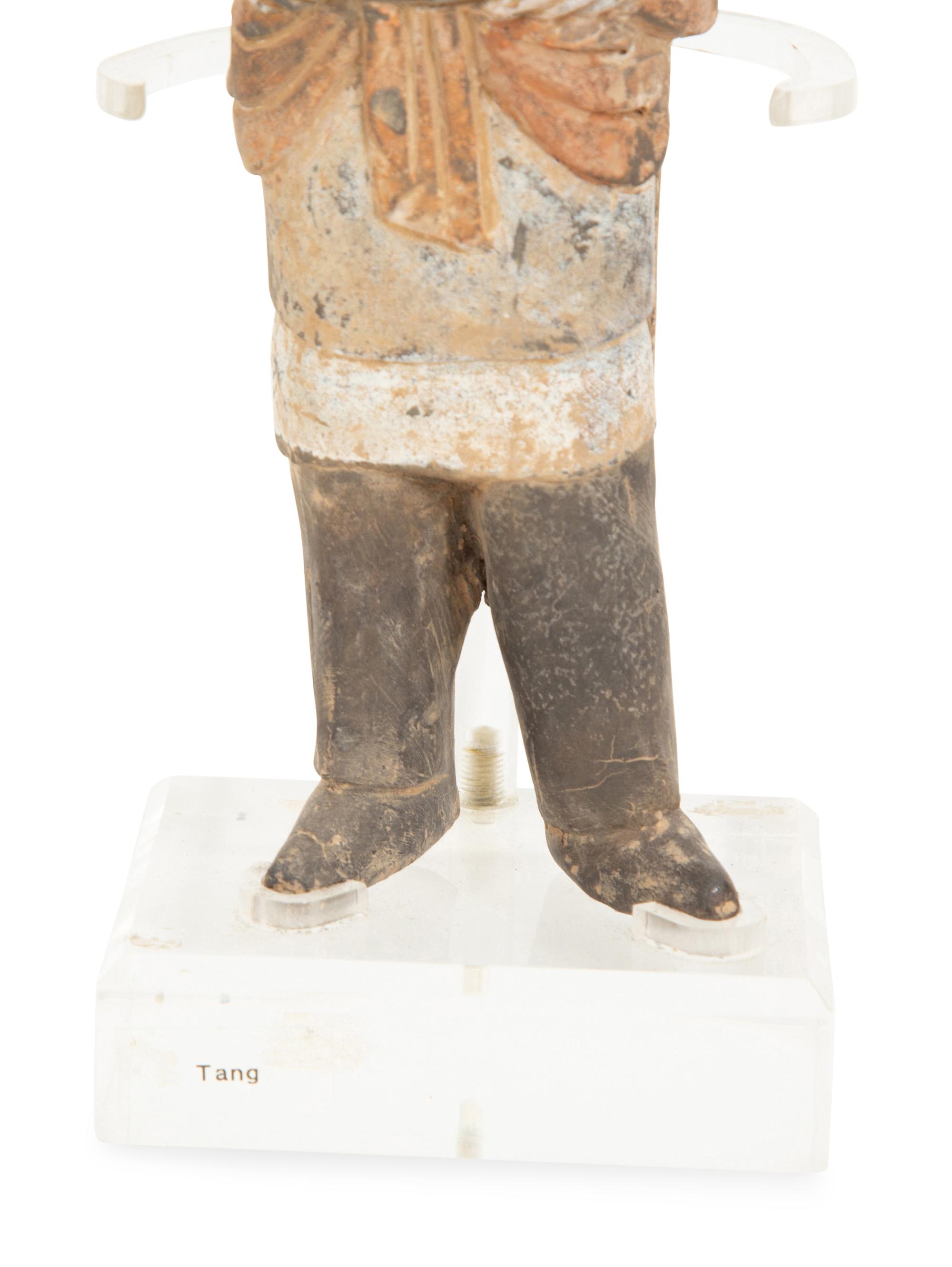 Two Chinese Painted Pottery Figures