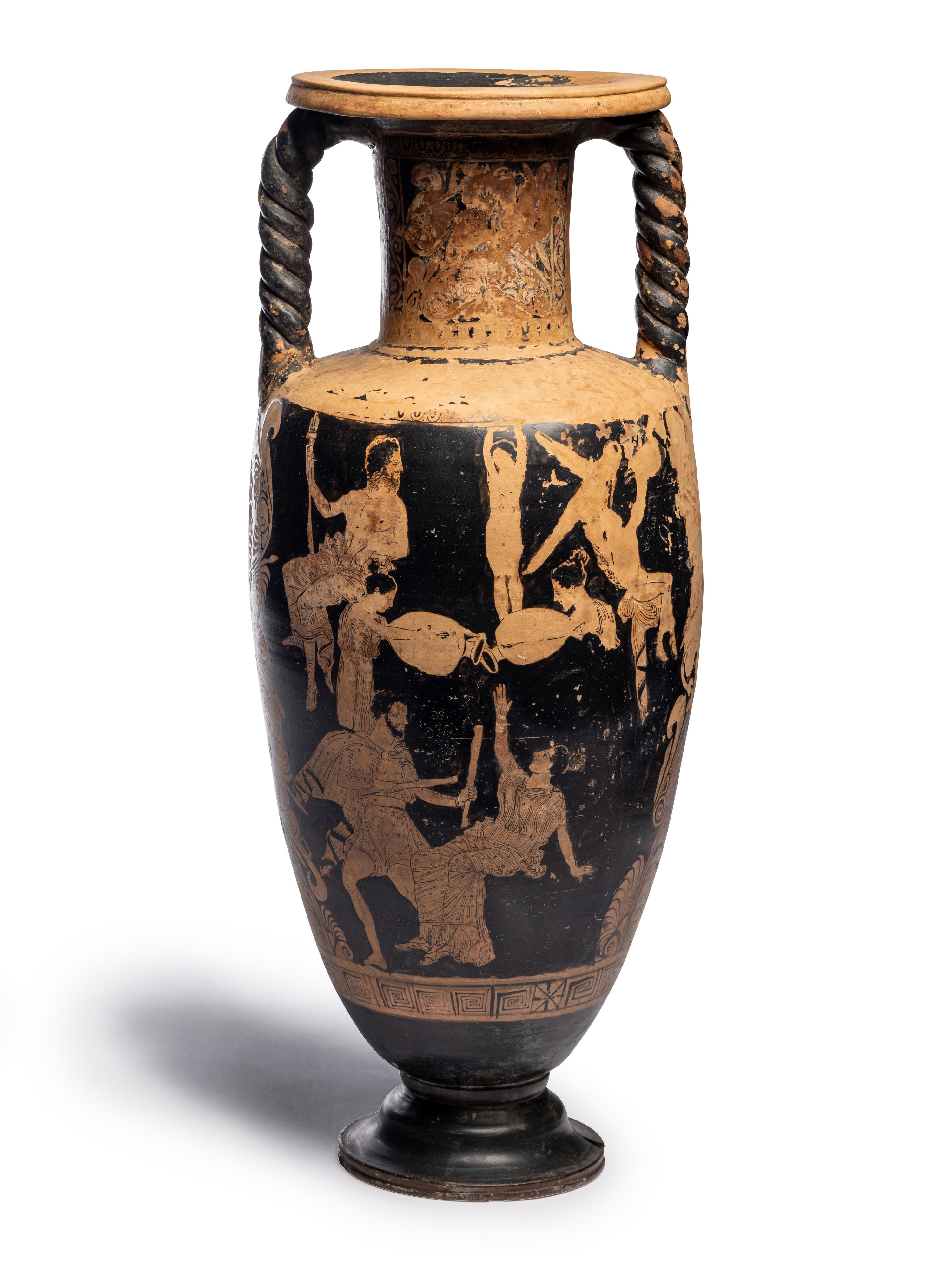 A Campanian Red-Figured Neck-Amphora with Alkmene on the Pyre