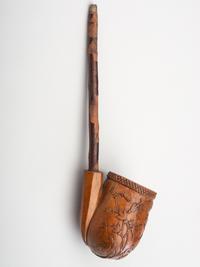 [CIVIL WAR]. Folk art carved pipe identified to Orren Clark Richards, 3rd Massachusetts Light Artillery.