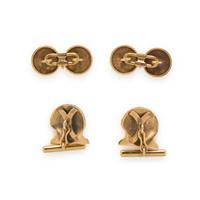 COLLECTION OF YELLOW GOLD CUFFLINKS