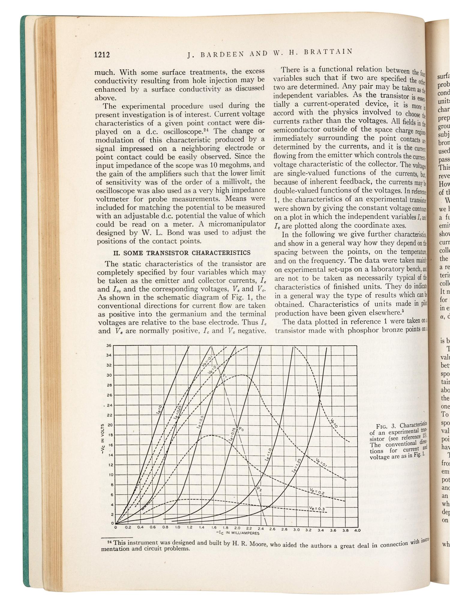 [TRANSISTORS]. BARDEEN, John (1908-1991) and Walter H. BRATTAIN (1902-1987). “The Transistor, A Semi-Conductor Triode.” – BRATTAIN, William H. and John BARDEEN. “Nature of the Forward Current in Germanium Point Contacts.” – SHOCKLEY, William Bradford, Jr. (1910-1989) and Gerald. L. PEARSON (1905-1987). “Modulation of Conductance of Thin Films of Semi-Conductors by Surface Charges.” In: The Physical Review , Vol. 74, Second Series, No. 2, pp. 230-233. Lancaster, PA and New York: American Institute of Physics, July 15, 1948.