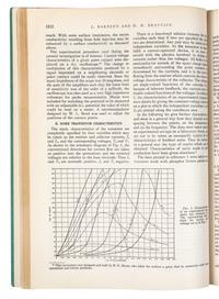 [TRANSISTORS]. BARDEEN, John (1908-1991) and Walter H. BRATTAIN (1902-1987). “The Transistor, A Semi-Conductor Triode.” – BRATTAIN, William H. and John BARDEEN. “Nature of the Forward Current in Germanium Point Contacts.” – SHOCKLEY, William Bradford, Jr. (1910-1989) and Gerald. L. PEARSON (1905-1987). “Modulation of Conductance of Thin Films of Semi-Conductors by Surface Charges.” In: The Physical Review , Vol. 74, Second Series, No. 2, pp. 230-233. Lancaster, PA and New York: American Institute of Physics, July 15, 1948.