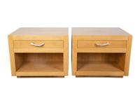 Pair of American Maple and Horn Nightstands — 20TH CENTURY