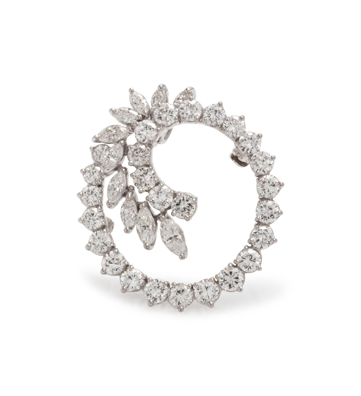 Platinum and Diamond Brooch
