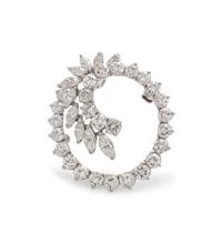 Platinum and Diamond Brooch