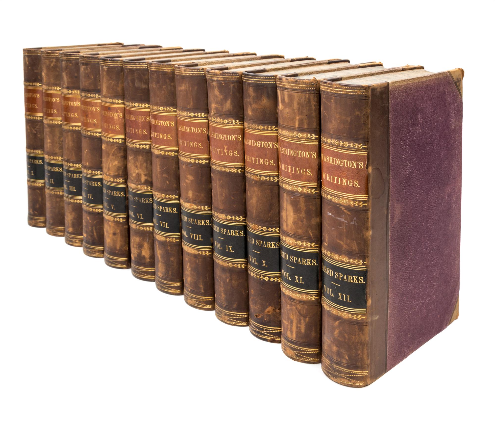 (WASHINGTON, GEORGE) SPARKS, JARED. The Writings of George Washington. New York, 1847-48. 12 vols.