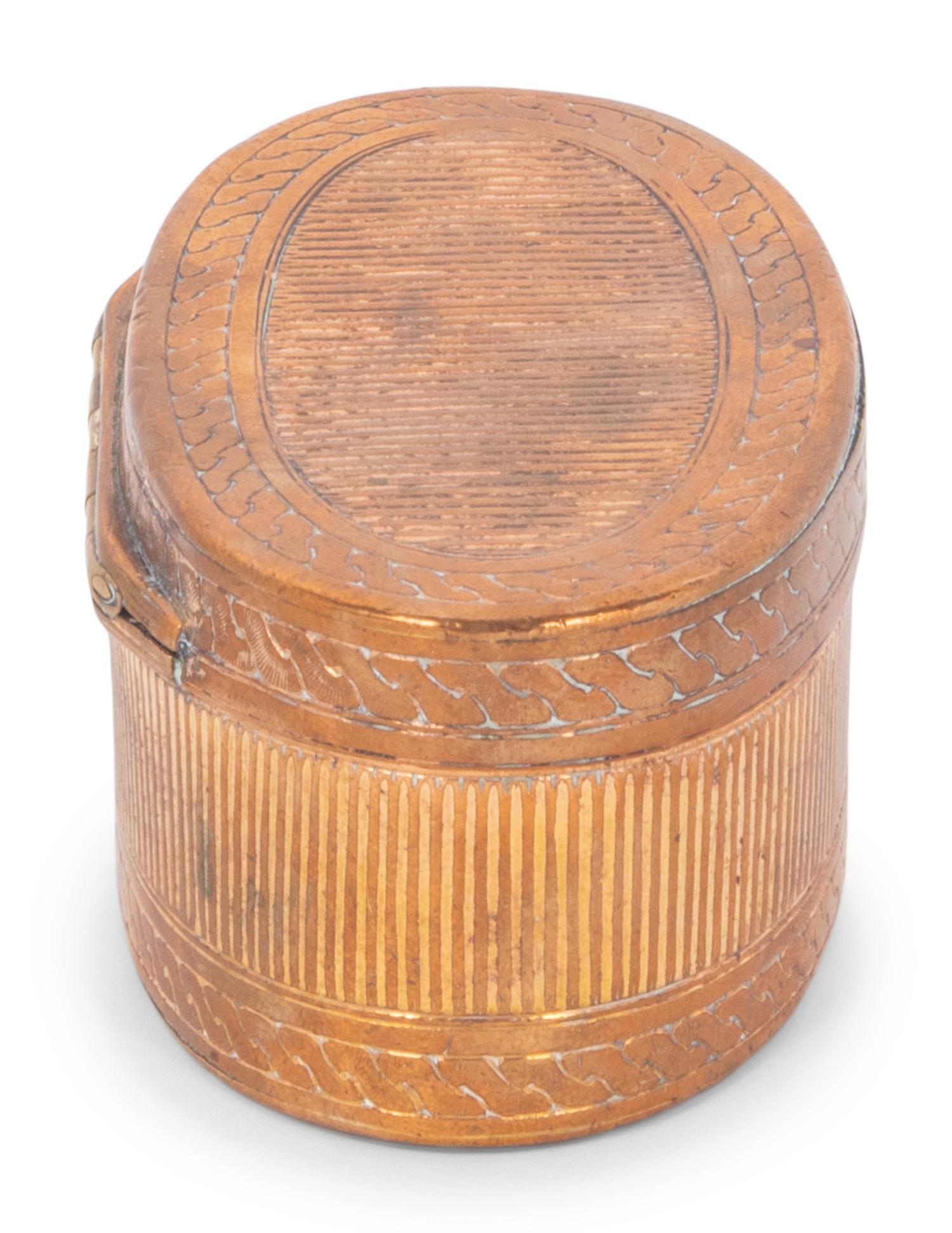 A Continental Brass Snuff Box