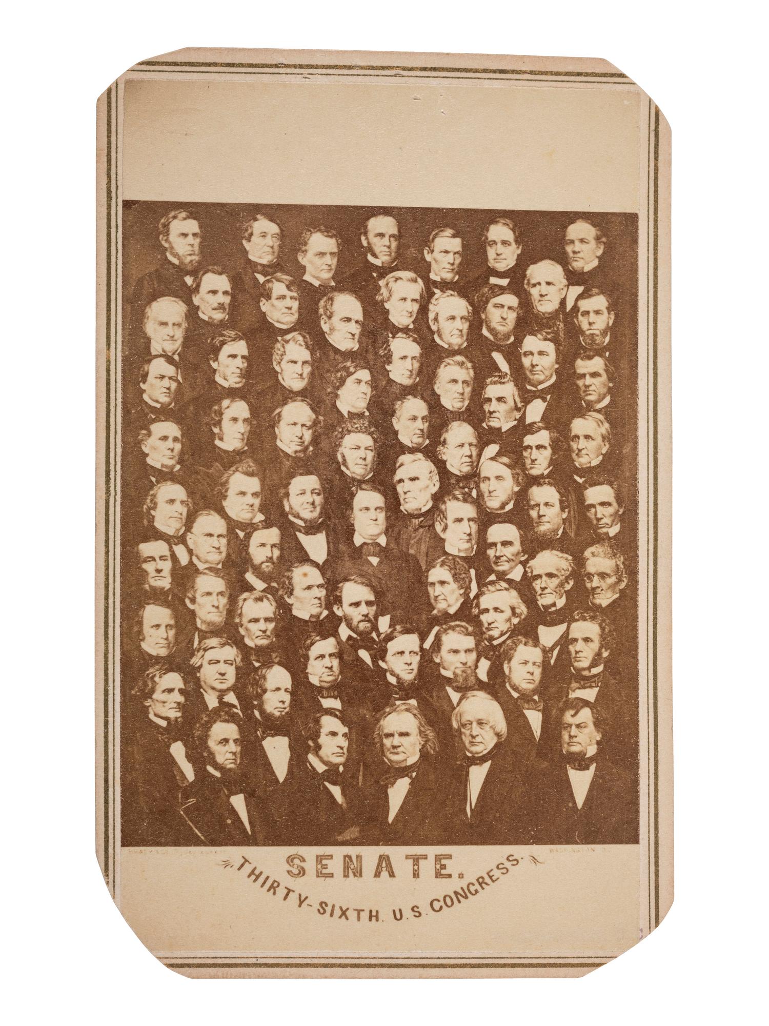 [CIVIL WAR]. 20 CDVs featuring antebellum & war-era politicians and statesmen, including: