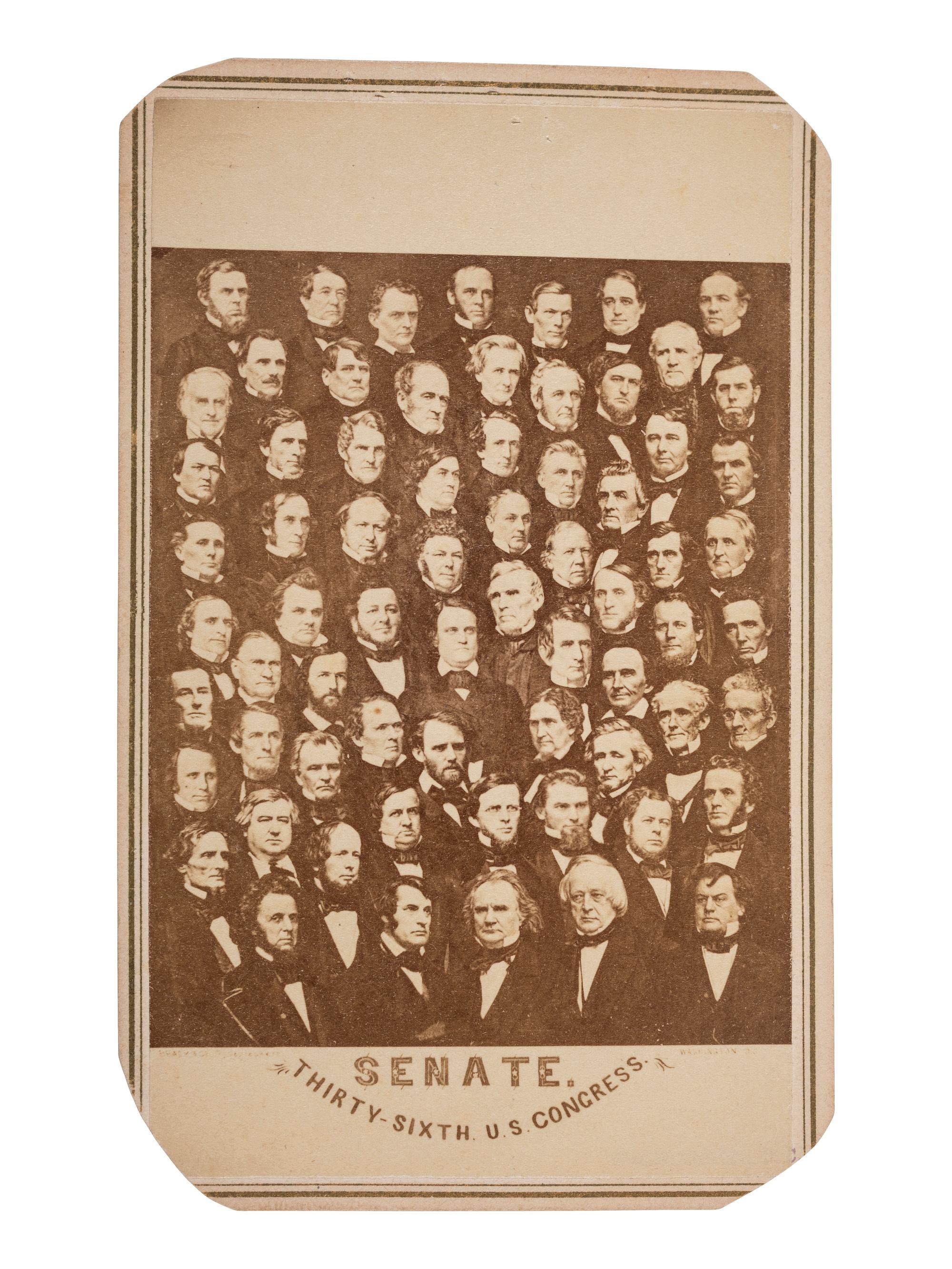 [CIVIL WAR]. 20 CDVs featuring antebellum & war-era politicians and statesmen, including: